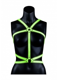 Портупея Body Harness с неоновым эффектом - размер L-XL - Shots Media BV - купить с доставкой во Владимире