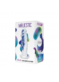 Прозрачный фаллоимитатор на присоске Majestic Jelly Dildo - 14,7 см. - Adrien Lastic