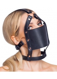 Черный намордник с кляпом-шаром Head Harness With A Gag - Orion - купить с доставкой во Владимире