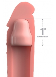 Телесная насадка-удлинитель 1 Inch Silicone X-tension - 17,8 см. - Pipedream - во Владимире купить с доставкой