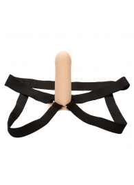 Телесный фаллопротез из силикона Extension with Harness - 15,75 см. - California Exotic Novelties - купить с доставкой во Владимире