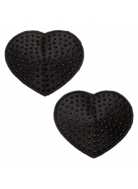 Черные пэстисы в форме сердечек Heart Pasties - California Exotic Novelties - купить с доставкой во Владимире