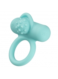 Аквамариновое эрекционное виброкольцо Silicone Rechargeable Nubby Lover’s Delight - California Exotic Novelties - во Владимире купить с доставкой