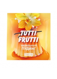 Пробник гель-смазки Tutti-frutti со вкусом ванильного пудинга - 4 гр. - Биоритм - купить с доставкой во Владимире