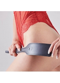 Черная кожаная шлепалка SitaBlack - 30 см. - Sitabella - купить с доставкой во Владимире