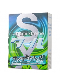 Презервативы Sagami Xtreme Mint с ароматом мяты - 3 шт. - Sagami - купить с доставкой во Владимире