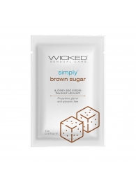 Саше лубриканта на водной основе Simply Aqua Brown Sugar с ароматом коричневого сахара - 3 мл. - Wicked - купить с доставкой во Владимире