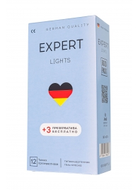 Ультратонкие презервативы EXPERT Lights - 12 шт.(+3 в подарок) - Expert - купить с доставкой во Владимире