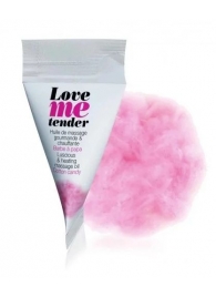 Съедобное согревающее массажное масло Love Me Tender Cotton Candy с ароматом сладкой ваты - 10 мл. - Love to Love - купить с доставкой во Владимире