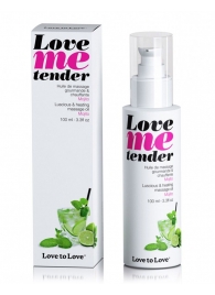 Съедобное согревающее массажное масло Love Me Tender Mojito с ароматом мохито - 100 мл. - Love to Love - купить с доставкой во Владимире