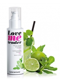 Съедобное согревающее массажное масло Love Me Tender Mojito с ароматом мохито - 100 мл. - Love to Love - купить с доставкой во Владимире