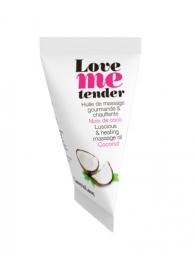 Съедобное согревающее массажное масло Love Me Tender Cocos с ароматом кокоса - 10 мл. - Love to Love - купить с доставкой во Владимире