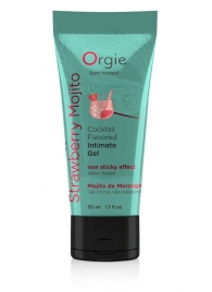 Съедобный интимный гель Orgie Lube Tube Cocktail Strawberry Mojito - 50 мл. - ORGIE - купить с доставкой во Владимире