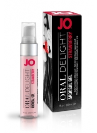 Клубничный лубрикант для оральных ласк Oral Delight Strawberry Sensation - 30 мл. - System JO - купить с доставкой во Владимире