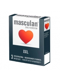 Презервативы увеличенного размера Masculan XXL - 3 шт. - Masculan - купить с доставкой во Владимире