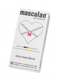 Ультрапрочные презервативы Masculan Ultra Safe Black - 10 шт. - Masculan - купить с доставкой во Владимире