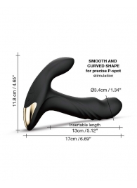 Черный вибромассажер простаты Multi P-Joy с 3 моторами - Dorcel - во Владимире купить с доставкой