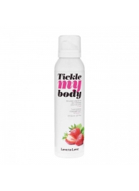 Массажная хрустящая пенка Tickle My Body Strawberry с ароматом клубники - 150 мл. - Love to Love - купить с доставкой во Владимире