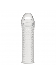 Текстурированная насадка на пенис Clear Textured Penis Enhancing Sleeve Extension - 16,5 см. - BlueLine - во Владимире купить с доставкой