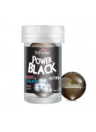 Интимный гель Power Black Hot Ball с охлаждающе-разогревающим эффектом (2 шарика по 3 гр.) - HotFlowers - купить с доставкой во Владимире