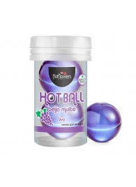 Лубрикант на масляной основе Hot Ball Beija Muito с ароматом винограда (2 шарика по 3 гр.) - HotFlowers - купить с доставкой во Владимире