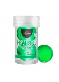 Лубрикант на масляной основе Hot Ball Beija Muito с ароматом мяты (2 шарика по 3 гр.) - HotFlowers - купить с доставкой во Владимире