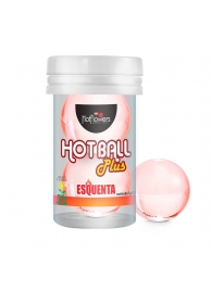 Лубрикант на масляной основе Hot Ball Plus с разогревающим эффектом (2 шарика по 3 гр.) - HotFlowers - купить с доставкой во Владимире