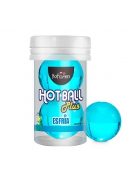 Лубрикант на масляной основе Hot Ball Plus с охлаждающим эффектом (2 шарика по 3 гр.) - HotFlowers - купить с доставкой во Владимире