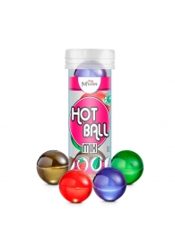 Ароматизированный лубрикант Hot Ball Mix на масляной основе (4 шарика по 3 гр.) - HotFlowers - купить с доставкой во Владимире