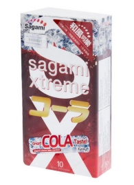 Ароматизированные презервативы Sagami Xtreme COLA - 10 шт. - Sagami - купить с доставкой во Владимире