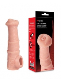 Телесная фантазийная насадка на член Cock Sleeve Size M - KOKOS - во Владимире купить с доставкой