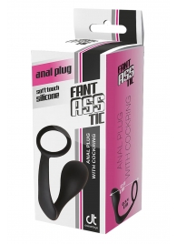 Черное эрекционное кольцо с анальной пробкой Anal Plug With Cockring - Dream Toys - во Владимире купить с доставкой