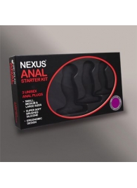 Набор из 3 массажеров простаты чёрного цвета NEXUS ANAL STARTER KIT - Nexus Range - во Владимире купить с доставкой