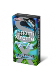 Презервативы Sagami Xtreme Mint с ароматом мяты - 10 шт. - Sagami - купить с доставкой во Владимире