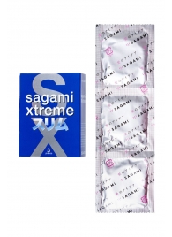 Розовые презервативы Sagami Xtreme FEEL FIT 3D - 3 шт. - Sagami - купить с доставкой во Владимире