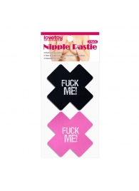 Набор из 2 пар пэстисов Cross Pattern Nipple Pasties - Lovetoy - купить с доставкой во Владимире