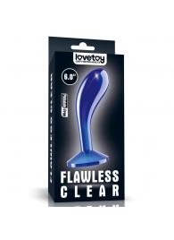 Синяя анальная втулка Flawless Clear Prostate Plug 6.0 - 15 см. - Lovetoy - во Владимире купить с доставкой