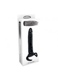 Чёрная насадка-фаллос для двойного проникновения INFLATABLE DILDO SLIM DONG  - 13,5 см. - Toyz4lovers - во Владимире купить с доставкой