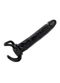 Чёрная насадка-фаллос для двойного проникновения INFLATABLE DILDO SLIM DONG  - 13,5 см. - Toyz4lovers - во Владимире купить с доставкой