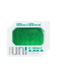 Зеленый мастурбатор-стимулятор Tenga Uni Emerald - Tenga - во Владимире купить с доставкой