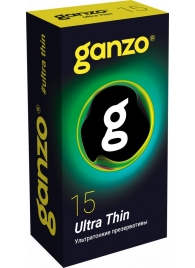 Прозрачные ультратонкие презервативы Ganzo Ultra thin - 15 шт. - Ganzo - купить с доставкой во Владимире