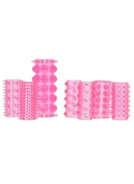 Набор из 7 розовых насадок на пенис ONE-A-DAY PENIS SLEEVES PINK - Seven Creations - во Владимире купить с доставкой