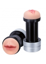Двусторонний мастурбатор REALSTUFF 2 IN 1 HUMMER MOUTH   VAGINA - ротик и вагина - Dream Toys - во Владимире купить с доставкой