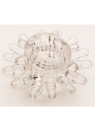 Прозрачное гелевое эрекционное кольцо с шипиками - Toyfa Basic - во Владимире купить с доставкой