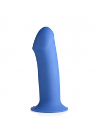 Синий гибкий фаллоимтатор Thick Phallic Dildo - 17,5 см. - XR Brands