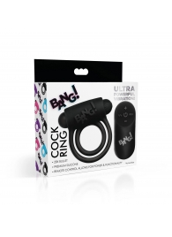 Черное эрекционное виброкольцо 28X Remote Control Vibrating Cock Ring   Bullet - XR Brands - во Владимире купить с доставкой