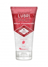 Интимный гель-смазка на водной основе Lubrimax Magic Strawberry - 75 мл. - ИнтелБИО - купить с доставкой во Владимире