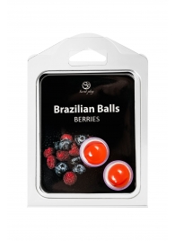 Набор из 2 шариков с массажным маслом Brazilian Balls с ароматом ягод - Secret Play - купить с доставкой во Владимире