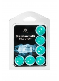 Набор из 6 шариков с массажным маслом Brazilian Balls с охлаждающим эффектом - Secret Play - купить с доставкой во Владимире