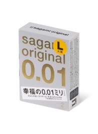 Презервативы Sagami Original 0.01 L-size увеличенного размера - 2 шт. - Sagami - купить с доставкой во Владимире